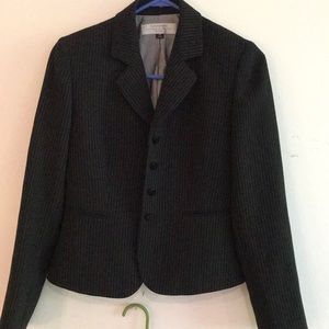 Tahari Pinstriped pleated skirt suit